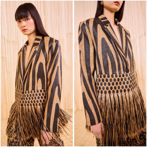 Ulla Johnson Priya Fringe Printed Blazer – Current Season – Medium - Picture 9 of 9